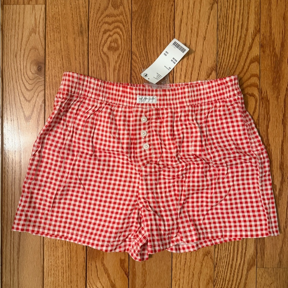 Urban Outfitters Gingham Boxer Shorts NWT